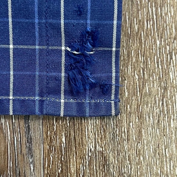 VTG Ralph Lauren Blake Button-Up Mens XL Blue Pony Cotton Windowpane Long Sleeve - Picture 10 of 16